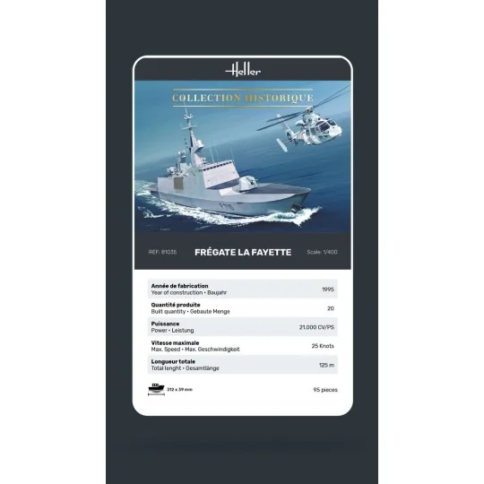 Frégate La Fayette, 1/400 - Heller 81035 Frégate La Fayette, 1/400 - Heller 81035