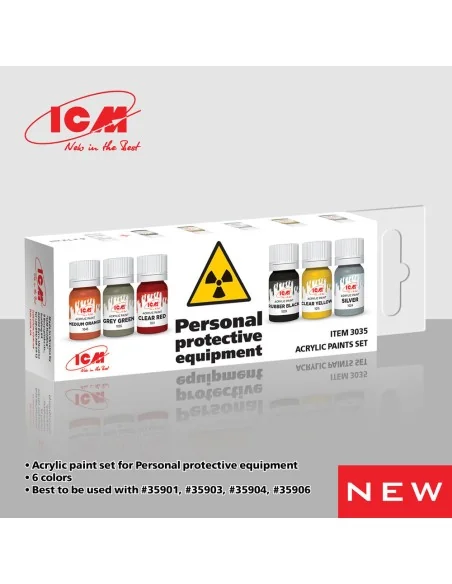Acrylic paint set for Personal protective equipment 6x12ml - ICM 3035