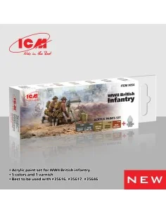 [NO_DESC] Acrylic Paint Set for WWII British infantry 6 x12 ml - IC...