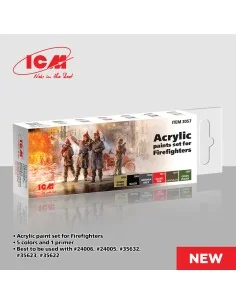 [NO_DESC] Acrylic Paint Set for Firefighters 6 x12 ml - ICM 3057