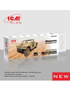 Acrylic Paint Set for Humvee. US military cars 6 x12 ml - ICM 3059