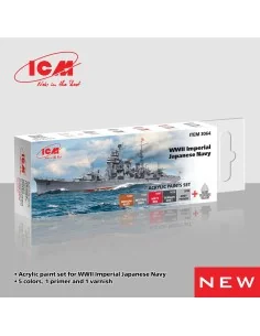 Acrylic Paint Set for WWII Imperial Japanese Navy 6 x12 ml - ICM 3064