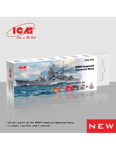 Acrylic Paint Set for WWII Imperial Japanese Navy 6 x12 ml - ICM 3064