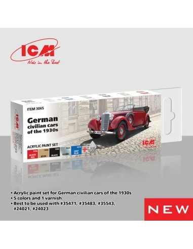 Acrylic Paint Set for German civilian cars of the 1930s 6 x12 ml - ...