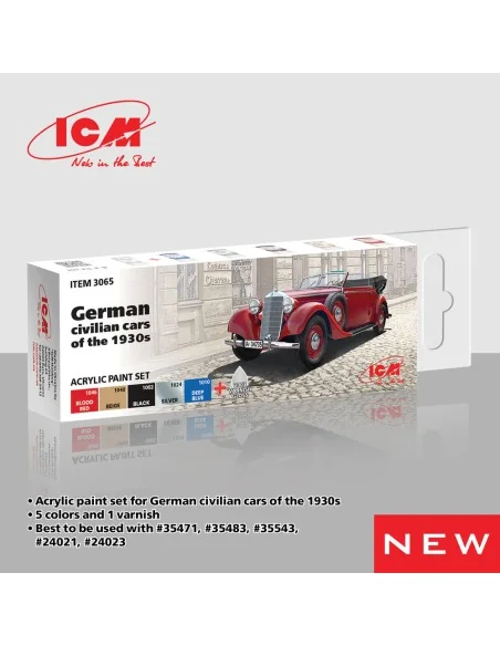 Acrylic Paint Set for German civilian cars of the 1930s 6 x12 ml - ...