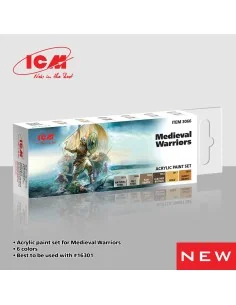 Acrylic Paint Set for Medieval Warriors 6 x12 ml - ICM 3066