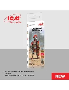 [NO_DESC] Acrylic Paint Set for Ancient Warriors 6 x12 ml - ICM 3068