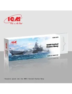 Acrylic Paint Set for WWII United States Navy 6 x12 ml - ICM 3070