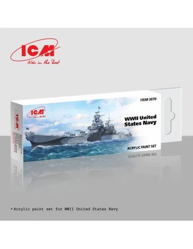 Acrylic Paint Set for WWII United States Navy 6 x12 ml - ICM 3070