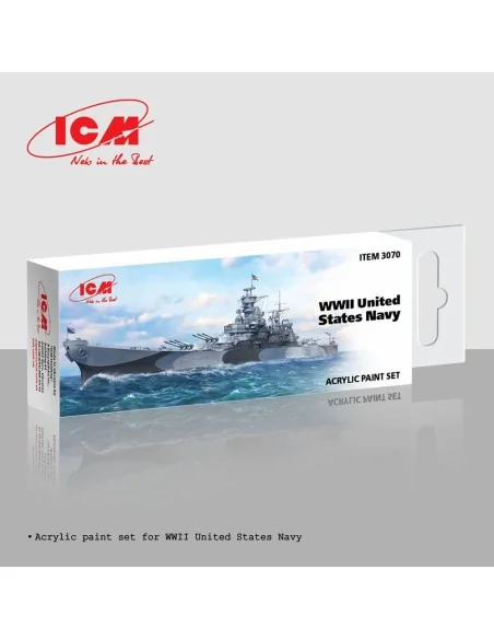 Acrylic Paint Set for WWII United States Navy 6 x12 ml - ICM 3070