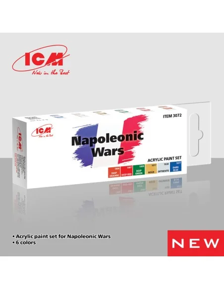Acrylic Paint Set for Napoleonic Wars 6 x12 ml - ICM 3072