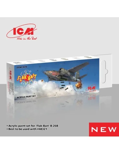 Acrylic paint set for Flak Bait - ICM 3074