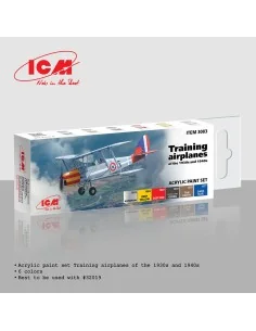 Acrylic paint set Training airplanes of the 1930s and 1940s - ICM 3083