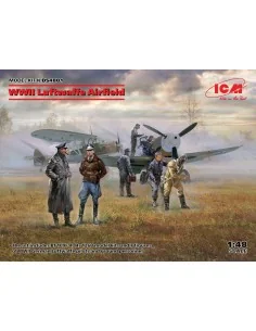 WWII Luftwaffe Airfield(MesserschmittBf109F-4, Hs126B-1, Pilot, Gro...
