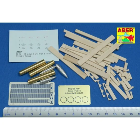 8, 8cm Tiger I A/T Ammo with box, 1/16 - Aber Models 16012
