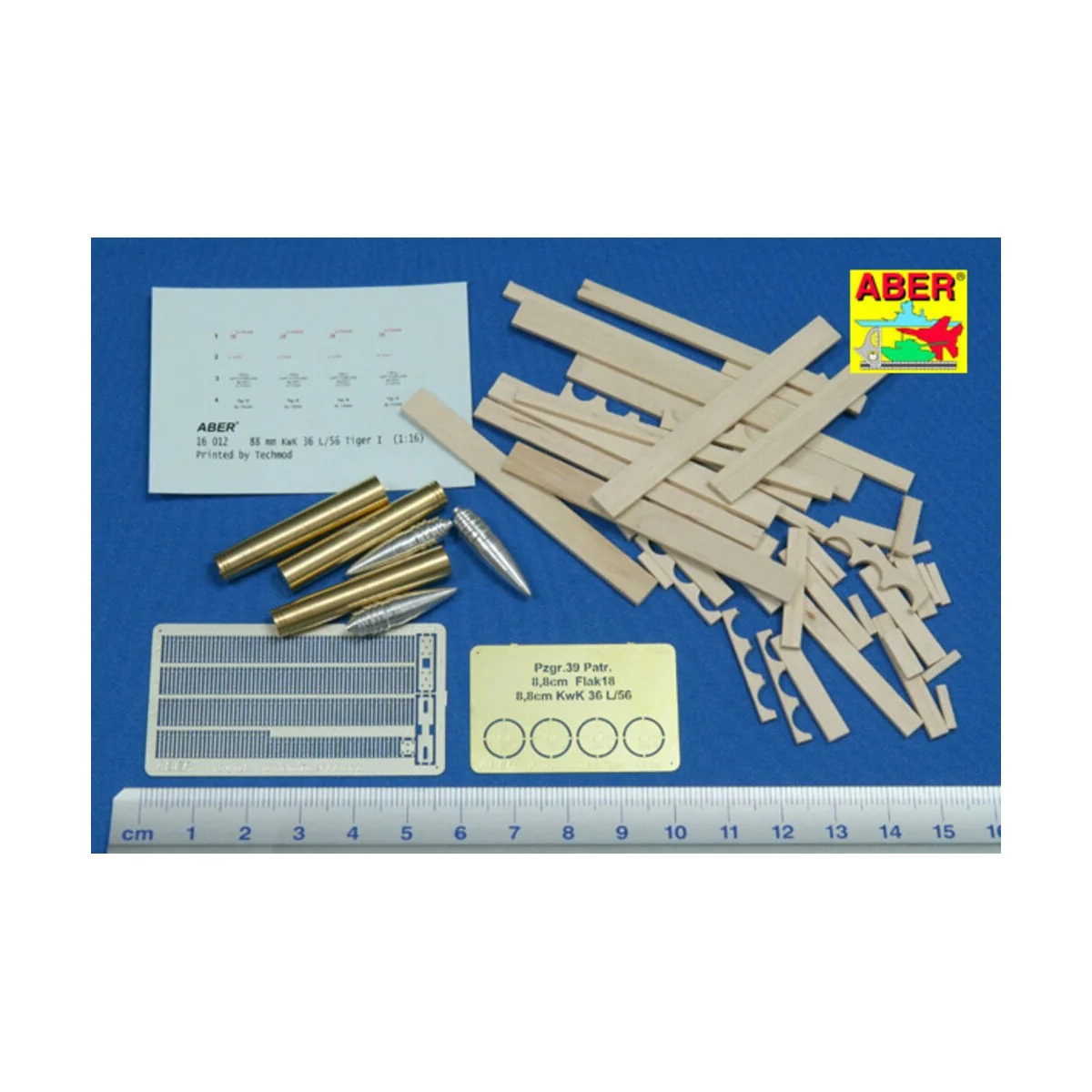 8, 8cm Tiger I A/T Ammo with box, 1/16 - Aber Models 16012