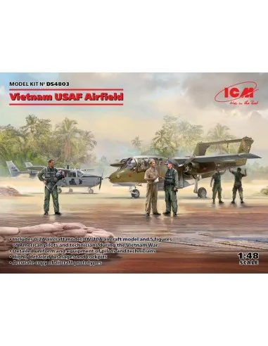 Vietnam USAF Airfield(Cessna O-2A, OV-10 Bronco, US Pil&Gro.Pers(Vi...