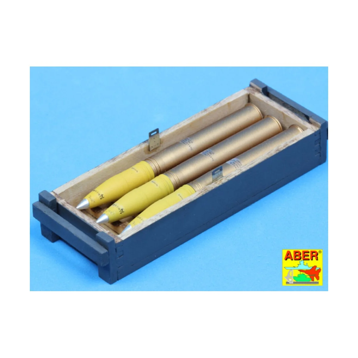 8, 8 cm Tiger I high-explosive Ammo with box, 1/16 - Aber Models 16014 8, 8 cm Tiger I high-explosive Ammo with box, 1/16 - Aber Models 16014