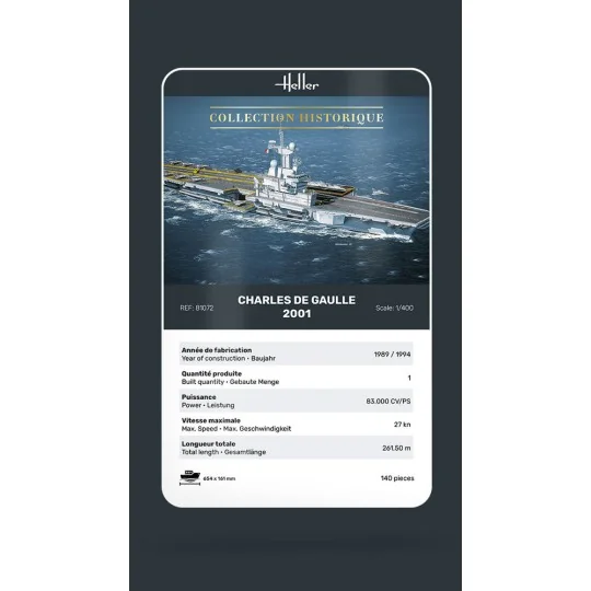 Charles de Gaulle, 1/400 - Heller 81072