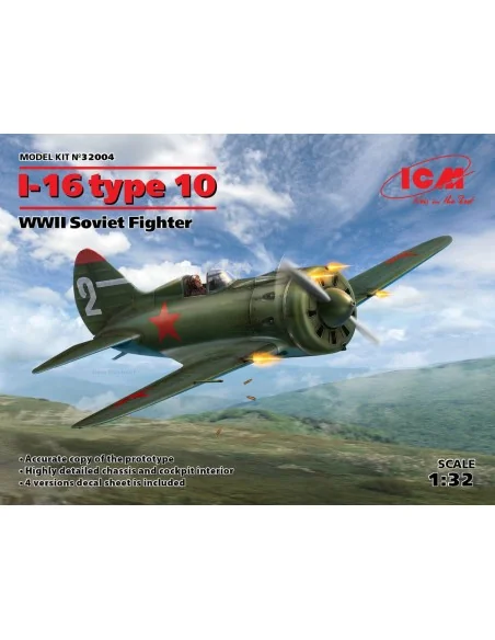 I-16 type 10, WWII Soviet Fighter, 1/32 - ICM 32004