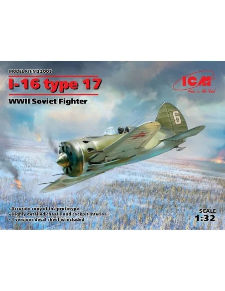 I-16 type 17, WWII Soviet Fighter, 1/32 - ICM 32005