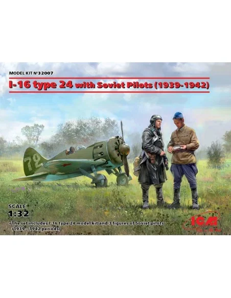 I-16 type 24 with Soviet Pilots(1939-42) Limited, 1/32 - ICM 32007