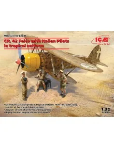 [NO_DESC] CR. 42 Falco with Italian Pilots in tropical uniform, 1/3...