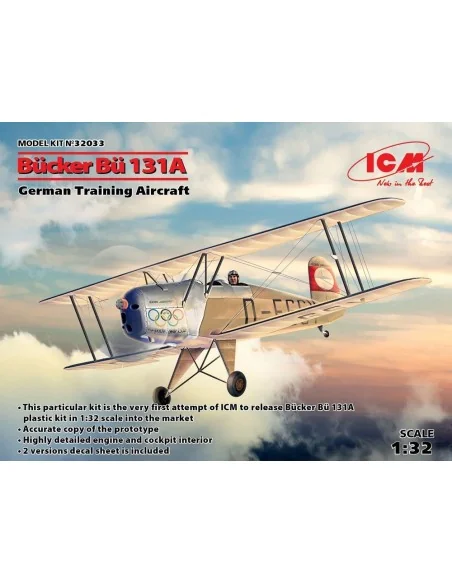 [NO_DESC] Bücker Bü 131A, German Training Aircraft, 1/32 - ICM 32033
