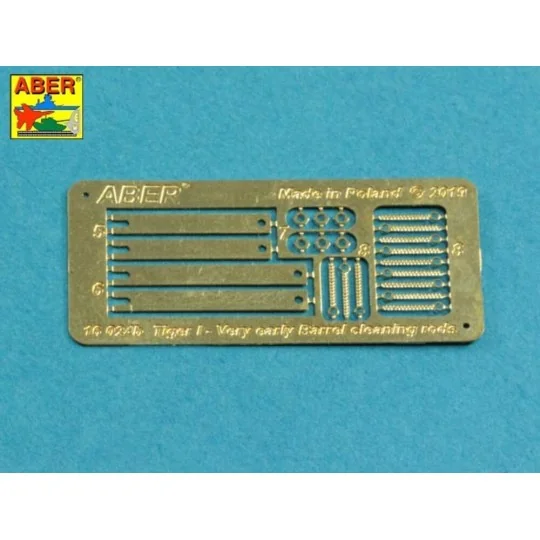Barrel cleaning rods with brackets for Tiger I -very early model 12...