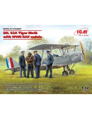 DH. 82A Tiger Moth with WWII RAF cadets, 1/32 - ICM 32037