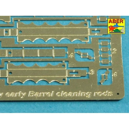 Barrel cleaning rods with brackets for Tiger I -very early model 12...