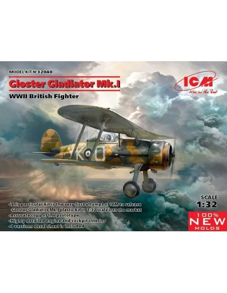 Gloster Gladiator Mk.I, WWII British Figh, 1/32 - ICM 32040