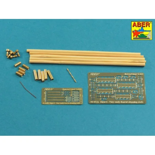 Barrel cleaning rods with brackets for Tiger I -very early model 12...