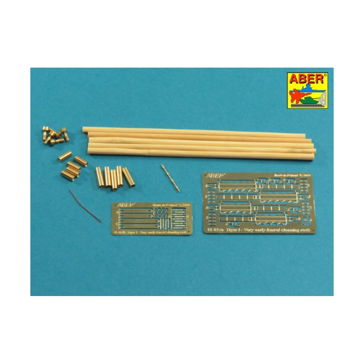 Barrel cleaning rods with brackets for Tiger I -very early model 12...