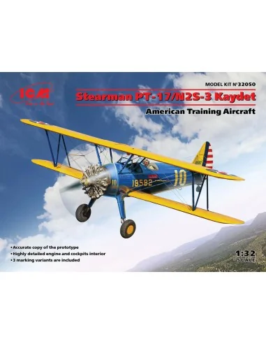 Stearman PT-17/N2S-3 Kaydet, American Training Aircraft, 1/32 - ICM...