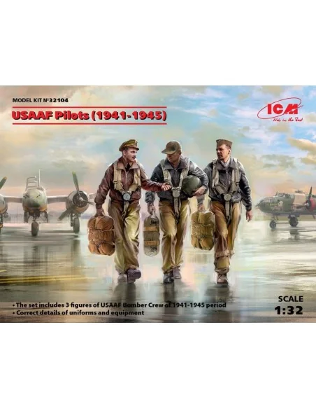 USAAF Pilots (1941-1945) (3 figures), 1/32 - ICM 32104