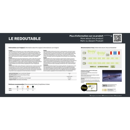 U-Boot S/M Redoutable - Heller 81075