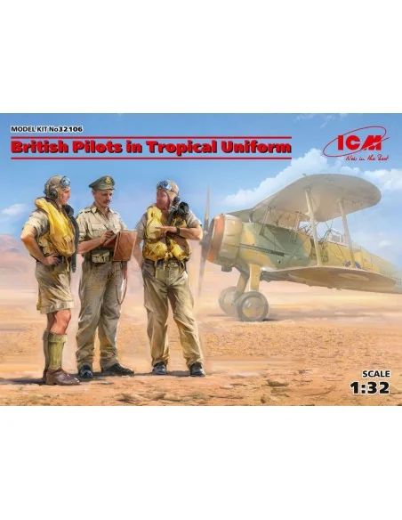 British Pilots in Tropical Uniform(1939-1943)(3 figures), 1/32 - IC...