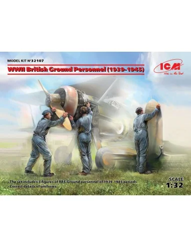 WWII British Ground Personnel(1939-1945)(3 figures), 1/32 - ICM 32107