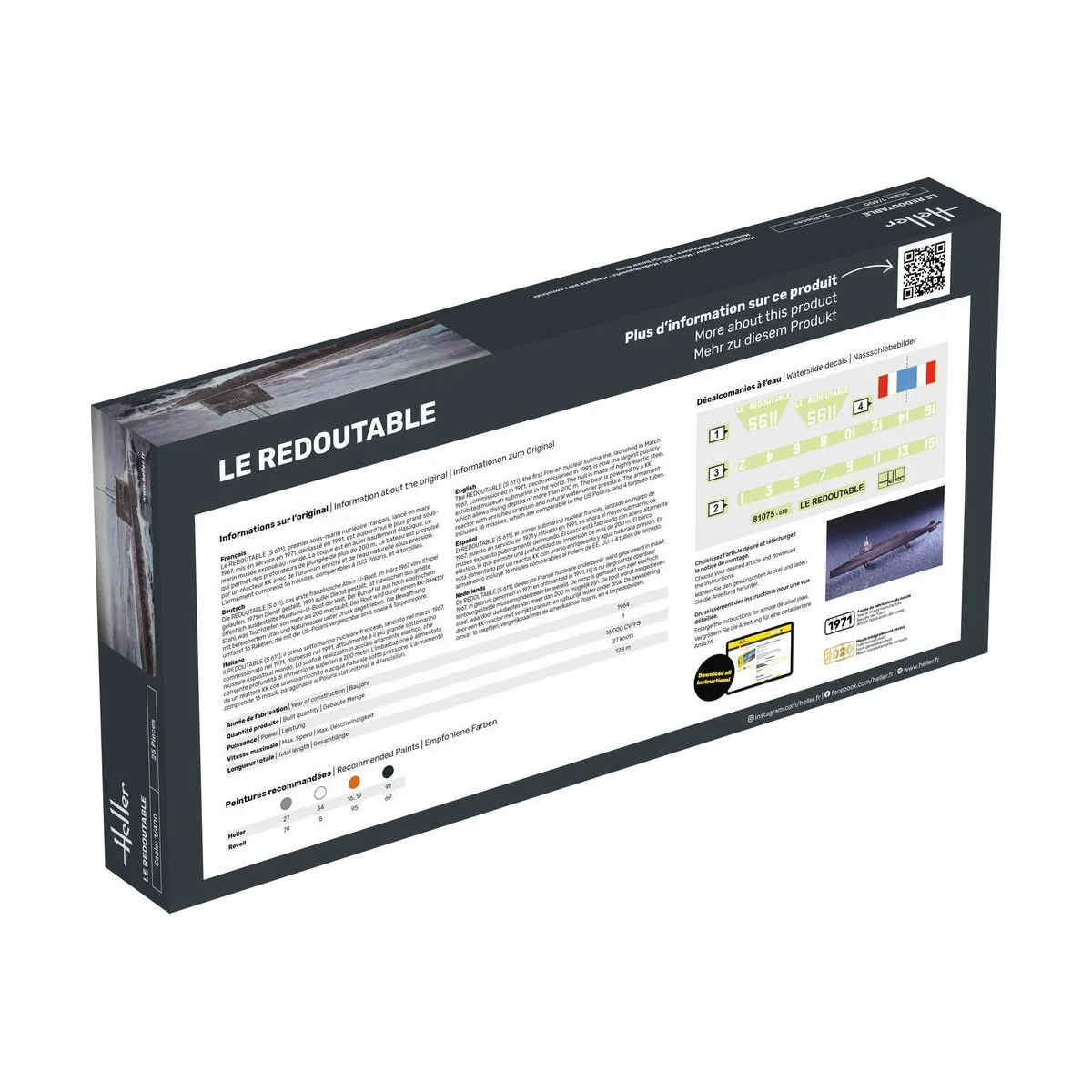 U-Boot S/M Redoutable, 1/400 - Heller 81075 U-Boot S/M Redoutable, 1/400 - Heller 81075