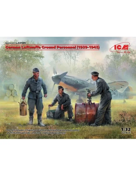 German Luftwaffe Ground Personnel(1939-1945)(3 figures), 1/32 - ICM...