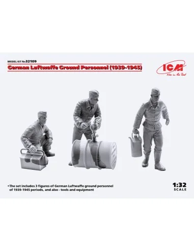 German Luftwaffe Ground Personnel(1939-1945)(3 figures), 1/32 - ICM...