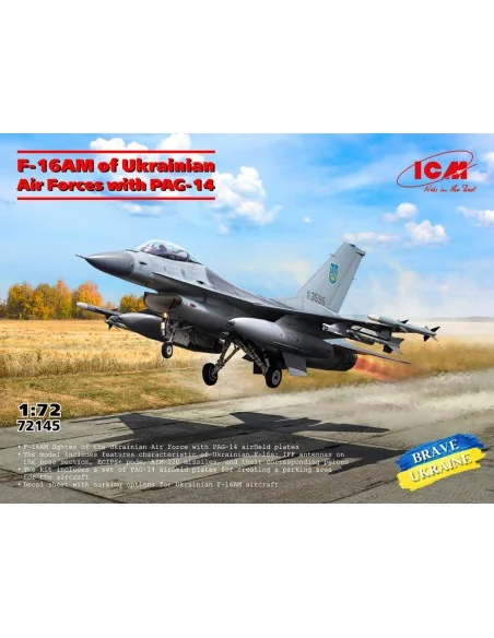 F-16AM of Ukrainian Air Forces with PAG-14, 1/72 - ICM 72145