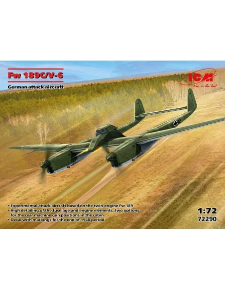 Fw 189C/V-6, German attack aircraft, 1/72 - ICM 72290