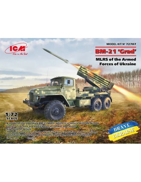 BM-21 Grad, MLRS of the Armed Forces of Ukraine, 1/72 - ICM 72707