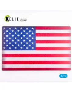 USA Flag - Base - Acrylic 3 mm (280 x 180 mm) (170 g), 1/72 - Kelik...