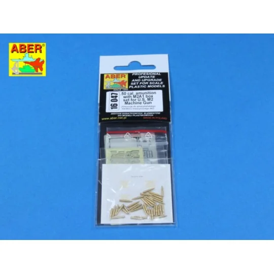 .50 cal. Amuunition with box set for M2 MG - Aber Models 16047
