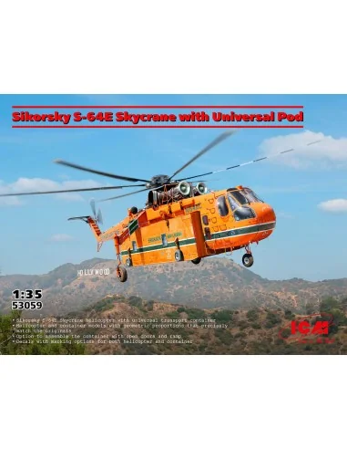 [NO_DESC] Sikorsky S-64E Skycrane with Universal Pod, 1/35 - ICM 53059