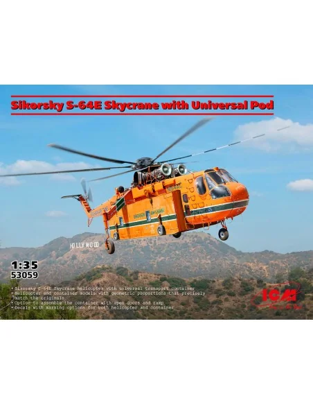 Sikorsky S-64E Skycrane with Universal Pod, 1/35 - ICM 53059