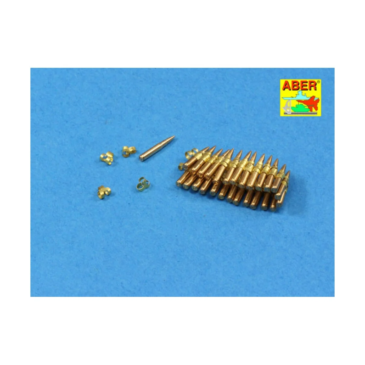 .50 cal. Amuunition with box set for M2 MG, 1/16 - Aber Models 16047